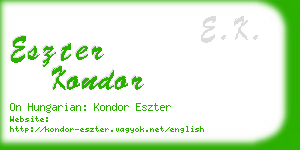 eszter kondor business card